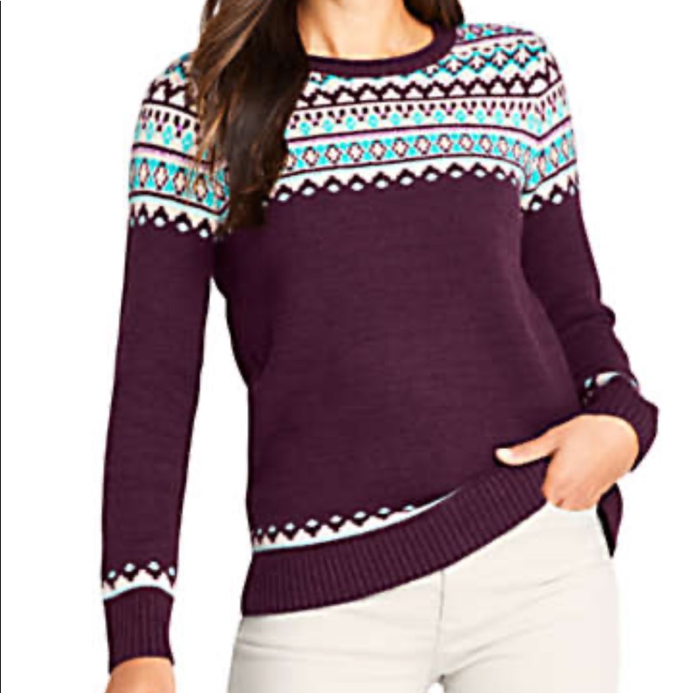 Land's End Mulberry Sweater